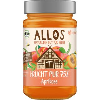 Allos Frucht Pur Aprikose, 250 gr Glas -75% Frucht
