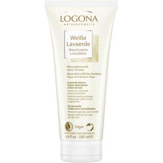 Logona Weiße Lavaerde Waschcreme Lotus,  200 ml Tu
