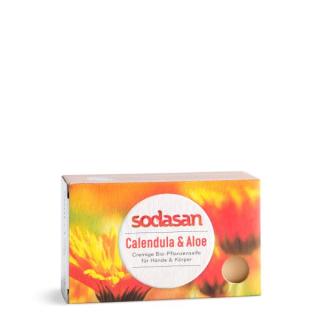 Sodasan Stückseife Calendula & Aloe, 100 gr Stück