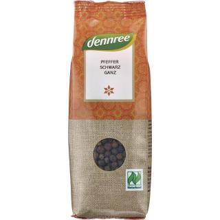 dennree Pfeffer schwarz, ganz, 65 gr Packung