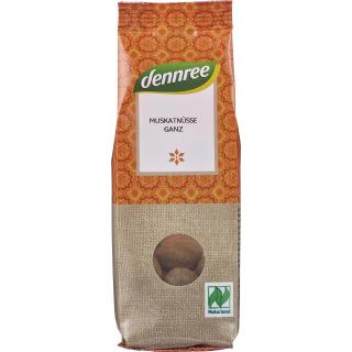 dennree Muskatnuss, ganz, 3 St Packung -Naturland-