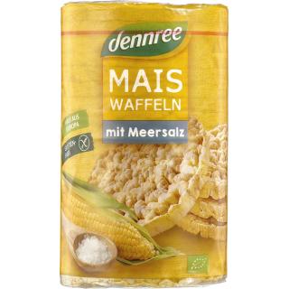 dennree Maiswaffeln mit Meersalz, 120 gr Packung -gl