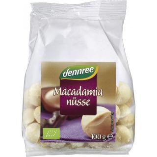 dennree Macadamianüsse, ganz, 100 gr Packung