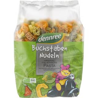 dennree Hartweizen-Buchstaben Nudeln, 500 gr Packu