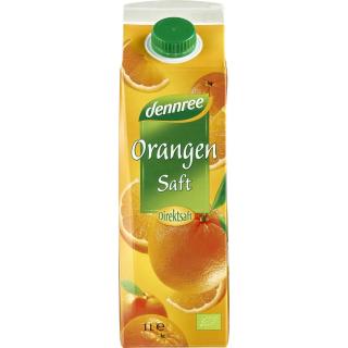 dennree Orangensaft Direktsaft, ohne Zuckerzusatz,