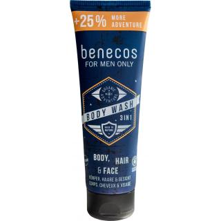benecos Body Wash 3in1 for men only, 250 ml Tube