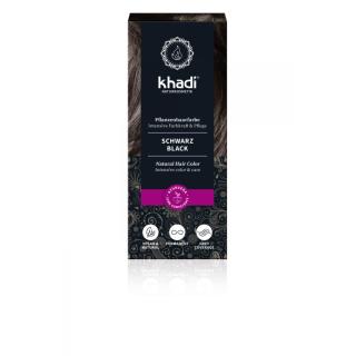 Khadi Pflanzenhaarfarbe Schwarz, 100 gr Packung
