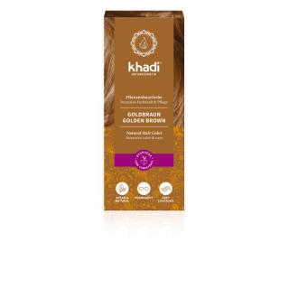 Khadi Pflanzenhaarfarbe Goldbraun, 100 gr Packung