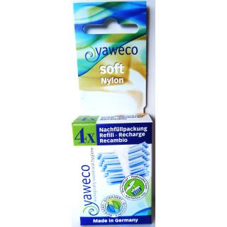 yaweco Zahnbürstenköpfe Nylon soft, 4 St Packung