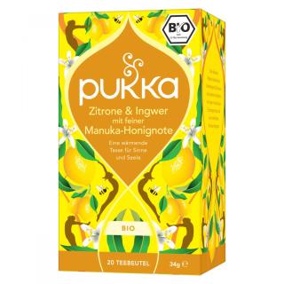 PUKKA Zitrone, Ingwer & Manuka Honig, 20 Beutel
