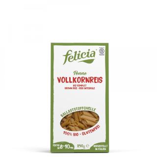 Reis Vollkorn Penne, 250 gr Packung -glutenfrei