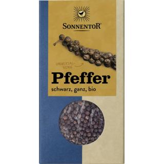 Sonnentor Pfeffer schwarz, ganz, 55 gr Packung