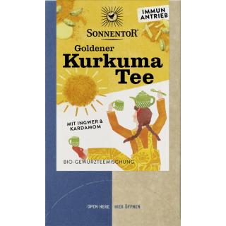 Sonnentor Goldener Kurkuma-Tee mit Ingwer und Kard