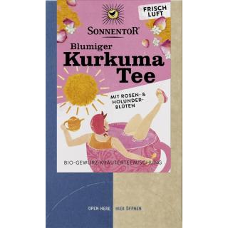Sonnentor Blumiger Kurkuma-Tee mit Rosen- & Holund
