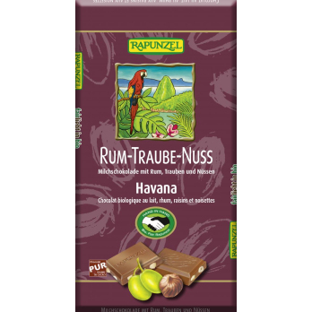 Rapunzel Rum-Trauben-Nuss Schokolade HIH, 100 gr S