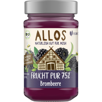 Allos Frucht Pur Brombeere, 250 gr Glas -75% Fruch