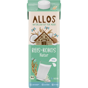 Allos Reis-Kokos Drink naturell, 1 ltr Packung