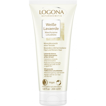Logona Weiße Lavaerde Waschcreme Lotus,  200 ml Tu