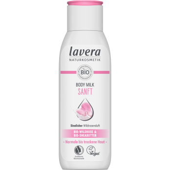 lavera Body Milk Sanft, 200 ml Flasche