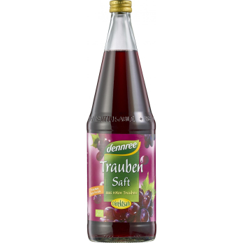 dennree Traubensaft rot, ohne Zuckerzusatz,  1 ltr