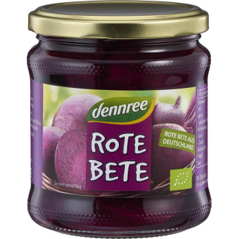 dennree Rote Bete in Scheiben, 330 gr Glas