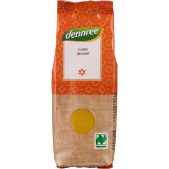 dennree Curry, scharf, 55 gr Packung -Naturland-