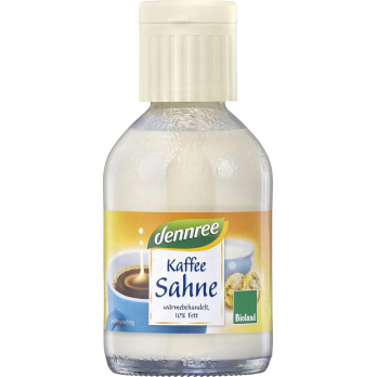 dennree Kaffeesahne, 165 gr Flasche wärmebehandelt
