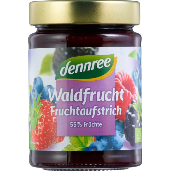 dennree Fruchtaufstrich Waldfrucht, 340 gr Glas -