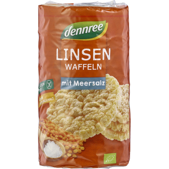 dennree Linsenwaffel gesalzen, 100 g Packung