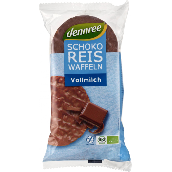 dennree Schoko-Reiswaffeln Vollmilch, 100 gr Packu