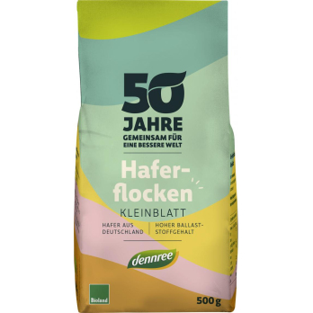 dennree Haferflocken Kleinblatt, 500 gr Packung