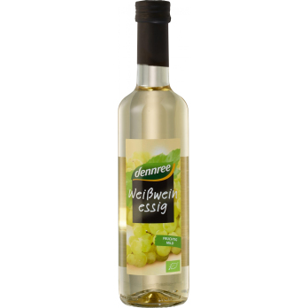 dennree Weißweinessig, 500 ml Flasche