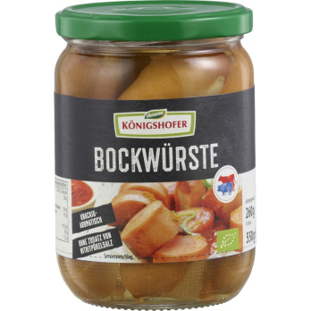 Königshofer Bockwürste, 540 g Glas (260 gr)