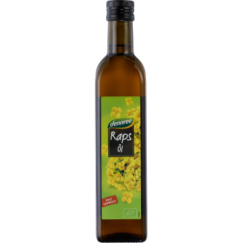 dennree Rapsöl, nativ kalt gepresst, 0,5 ltr Flasc