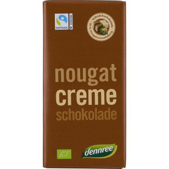 dennree Vollmilchschokolade mit Nougatcremefüllung