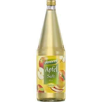dennree Apfelsaft klar ohne Zuckerzusatz, 1 ltr Fl