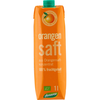 dennree Orangensaft aus Konzentrat, 1 Liter