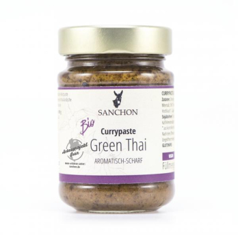 Sanchon Green Thai Curry Paste mild, 190 gr Glas