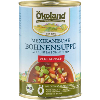 Ökoland Mexikanische Bohnensuppe, 400 gr Dose