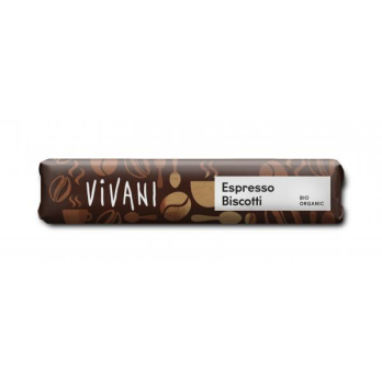 Vivani Espresso Biscotti Schokoriegel, 40 gr Stück