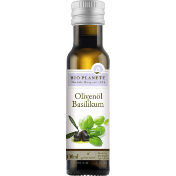 Bio Planète Olivenöl & Basilikum, 100 ml Flasche