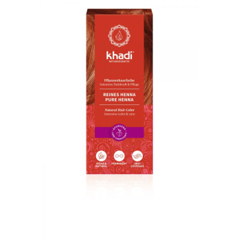 Khadi Pflanzenhaarfarbe Reines Henna, 100 gr Packu