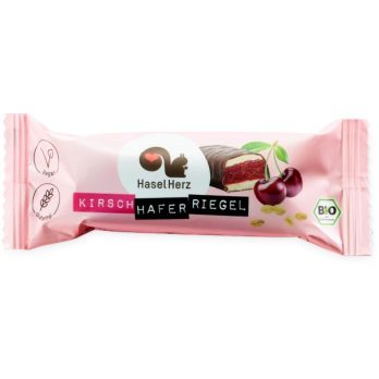 Haselherz Veganer Kirsch-Haferriegel mit Schokolad
