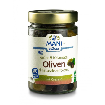 Grüne & Kalamata al Naturale, entsteint, SB,Bläuel