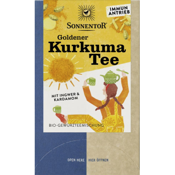 Sonnentor Goldener Kurkuma-Tee mit Ingwer und Kard