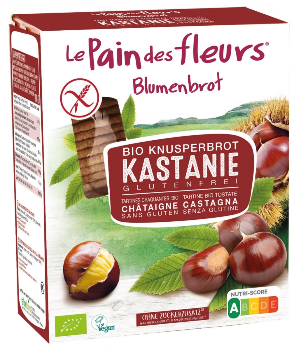 Blumenbrot Kastanie, 2x 75 gr, 150 gr Packung -glu