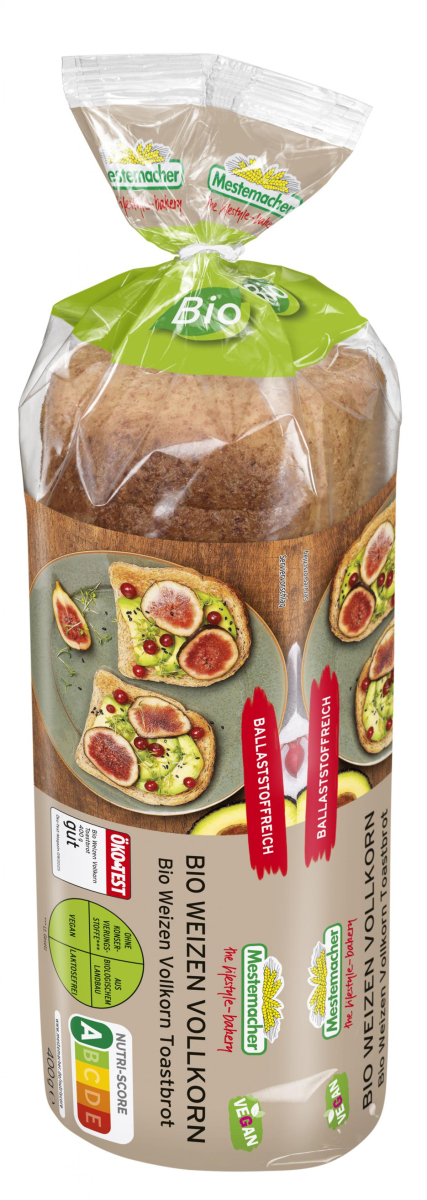 Mestemacher Weizen Vollkorn Toastbrot, 400 gr Pack