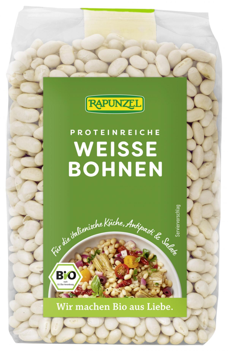 Rapunzel Bohnen weiß, 500 gr Packung