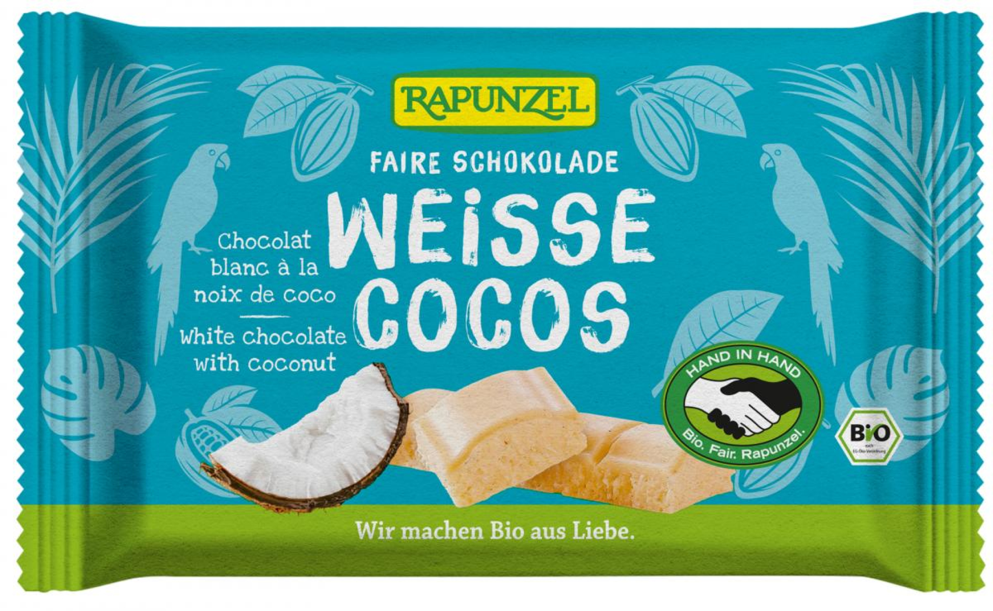 Rapunzel Weiße Schokolade mit Kokosstückchen HIH,