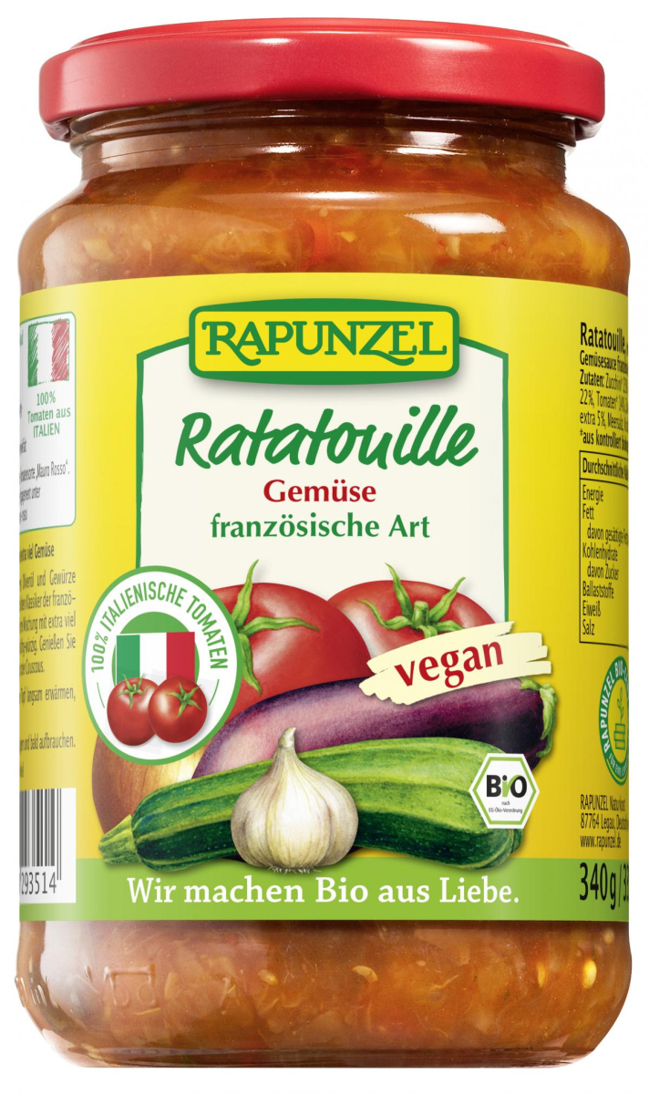 Rapunzel Ratatouille, 335 ml Glas